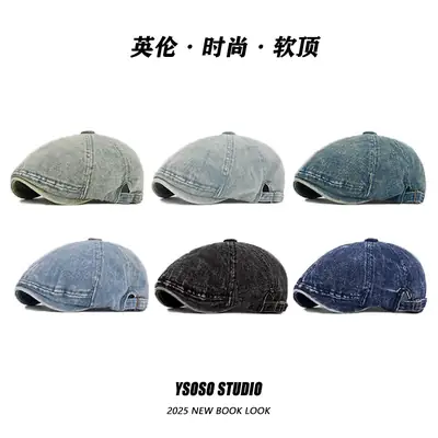 Japanese Style Denim Beret Women Summer Cap Men Forward Cap