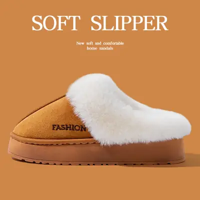 Women's Furry Winter Slippers Warm Indoor Outdoor