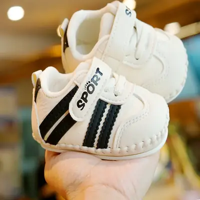 Baby Shoes Soft Sole Non-Slip Beginner Baby Shoes 0-1 Years Old Spring & Fall New Toddler Shoes Flats Stripes