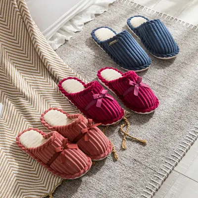 Cotton Slippers Women Winter Indoor Warm Non-Slip