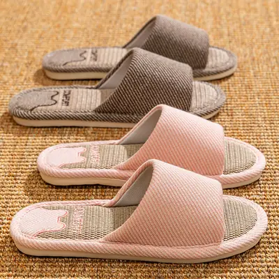 Four Seasons Linen Sandals Blue Cool Breathable