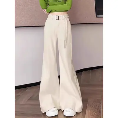 Apricot Wide Leg Jeans 2025 Autumn White