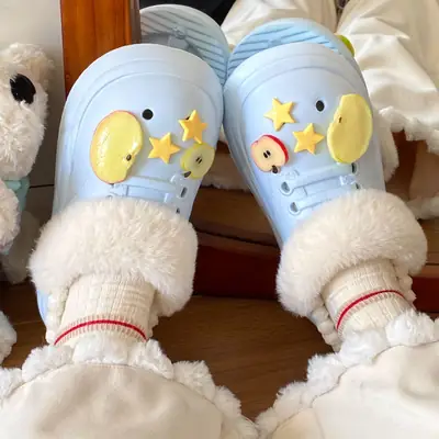 Winter Star Apple Removable Slippers for Women