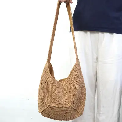 Women's Woven Straw Shoulder Bag Summer 2025