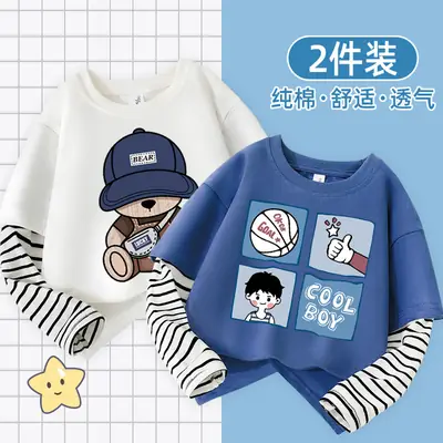Boys Pure Cotton Long Sleeve T-Shirt Cool Boy Design