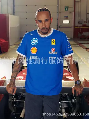 Cross-Border 25 Thin Style F1 Racing Suit Can Add Logo, Same Style as Ferrari Team Drivers, Special Short-Sleeved Cycling Jersey