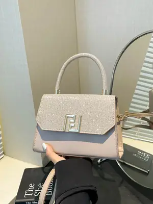 Korean Style Glitter Shoulder Bag for Women