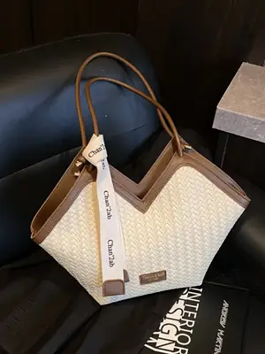 Retro Woven Shoulder Bag Women 2025 High-End Fashion