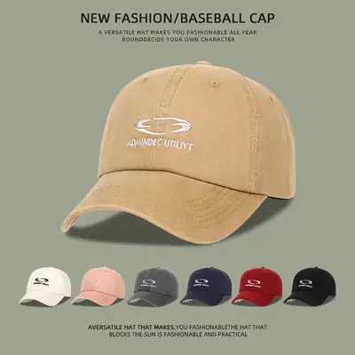 Women Baseball Cap Gray Embroidered Logo