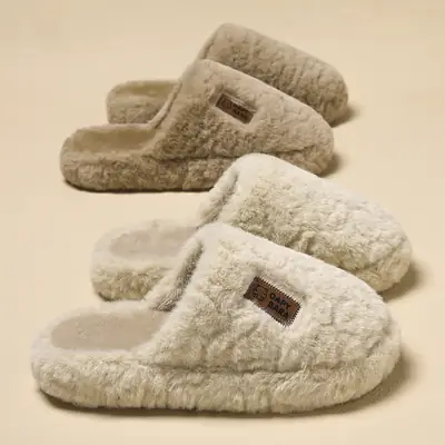 Women Cotton Wool Slippers Warm Non-Slip Indoor