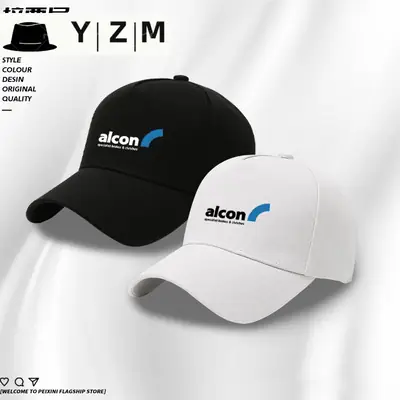 Alcon Black Baseball Cap with Logo