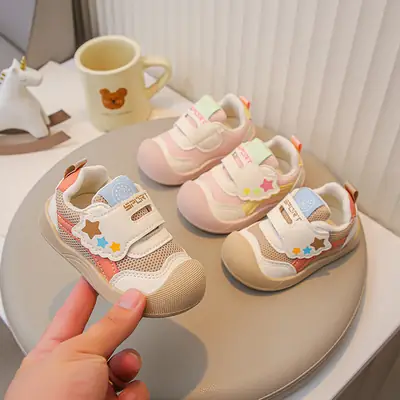 2025 Summer Soft Sole Breathable Girls' Non-Slip Toddler Shoes Baby Mesh Shoes Infant Shoes Casual Sports Shoes