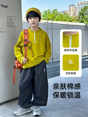 Panda Yuan Yuan 2025 Boys Grey Zip T-Shirt