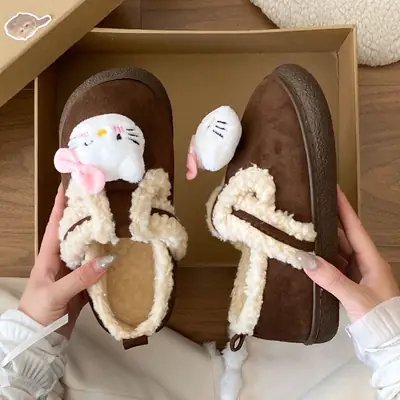 Winter Cute Fleece Lined Women's Slippers