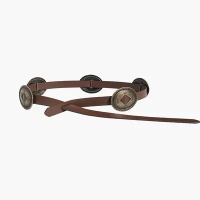 Western Style Women's Knotted Belt Black