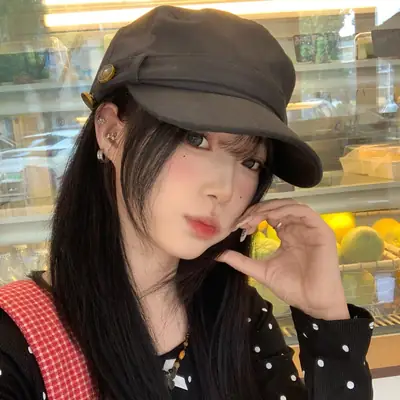 Vintage Button Equestrian Hat for Women Flat Top Beret Duckbill Hat