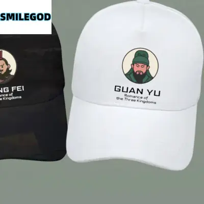 Red Guan Yu Hat with Cao Cao Design
