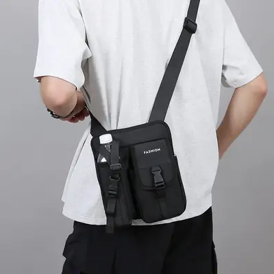 Water Cup Shoulder Bag Black Unisex Crossbody