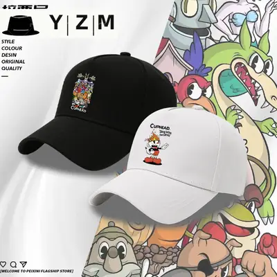 Yizhimei Cuphead Blue Cartoon Cap