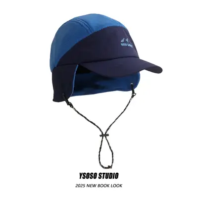 Korean Style Fleece Baseball Cap with Ear Protection for Men Women