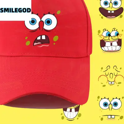 Unisex Cartoon Sponge Cap Sun Protection for Couples Babies