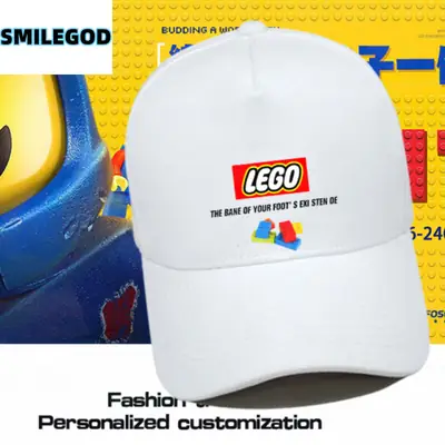 Red Baseball Cap with Embroidered Logo
