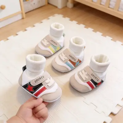 Pre-Step Shoes Spring & Fall Soft Soles 3-6-12 Months Men's and Women's Shoes and Socks Baby Anti-Falling Baby Anti-Slip