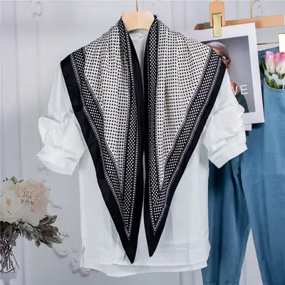 Korean Houndstooth Scarf Belt Women's Layered Silk Decorative Waist