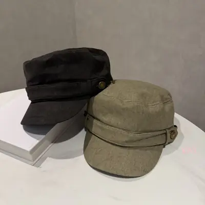 Women American Retro Duckbill Hat Brown 2025