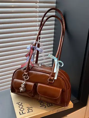 Women's Cross-Border Leather Shoulder Bag Brown 2025