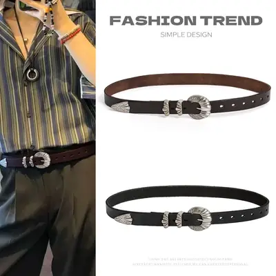 European & American Retro Buckle Belt for Women