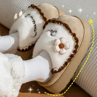 Women's Warm Cotton Slippers Autumn Winter 2025