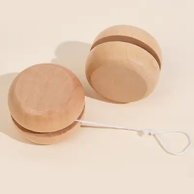 Yo-Yo Traditional Wooden Yo-Yo Children's Cartoon Kindergarten Educational Sensory Integration Spinning Toy Nostalgic Gift Batch