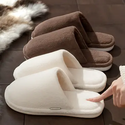Japanese Style Cotton Slippers for Men Women Cold Proof Anti Slip