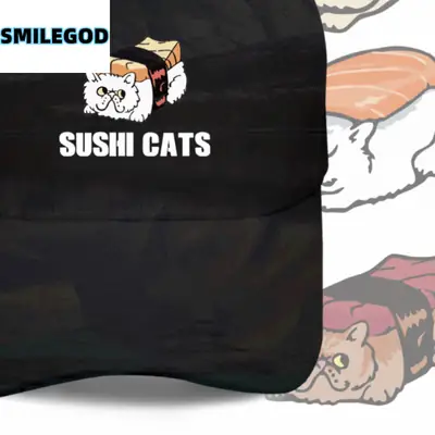 Red Sushi Cat Cartoon Cap Unisex Baseball