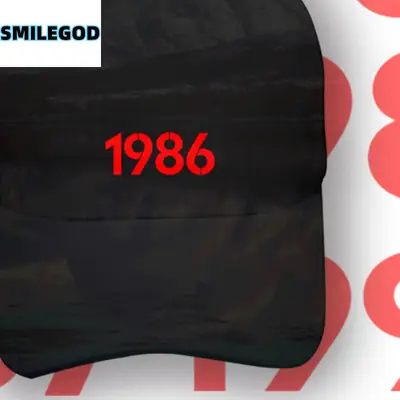 Black 1984 Digital Logo Baseball Cap for Men Women