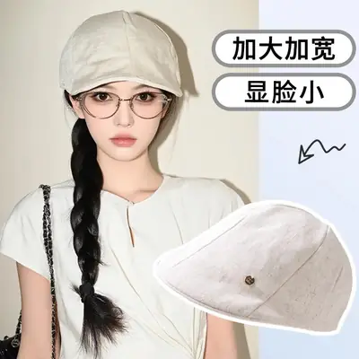 Vintage Linen Duckbill Cap for Women 2025 Lightweight Breathable Beret