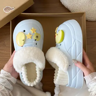 Winter Fleece Lined One Leg Shoes for Women