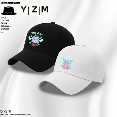 Blue Demon Slayer Anime Cap Red with Pigtailed Design