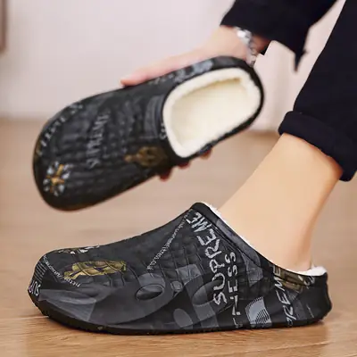 Men's Camouflage Cotton Slipper Winter Warm Non-Slip