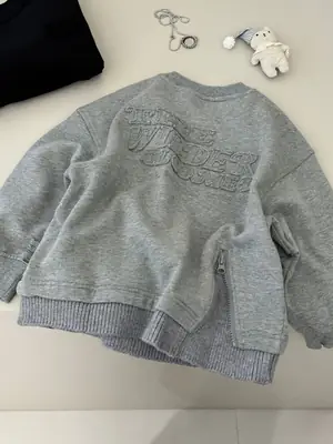 Kids Sweatshirt Grey Embroidered 2026 New Model