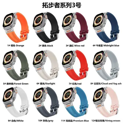 Suitable for Apple Watch 456789 Generation Watch iWatch Explorer Series No. 3 Silicone Apple Watch Strap