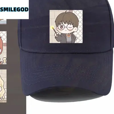 Harry Potter Printed Black Cap for Men Women