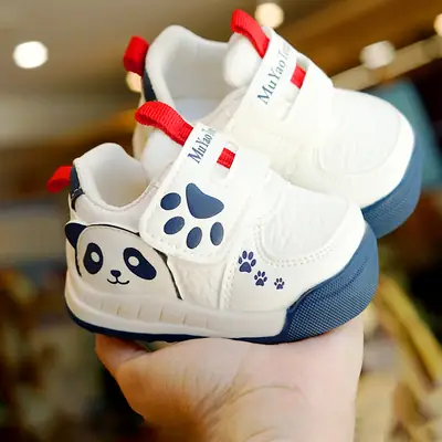 Toddler Shoes Cartoon Panda Non-Slip Spring Flat