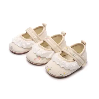 Spring and Summer Baby Shoes for Girls, Soft-Soled Toddler Shoes, 0-3-6 Months, Infant Cloth Shoes, Soft-Soled Non-Slip Autumn 8