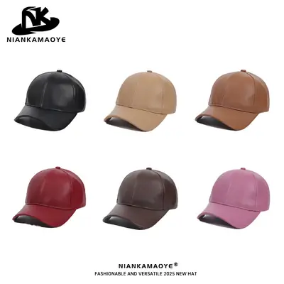 Pu Leather Baseball Cap for Men 54cm Height 98kg