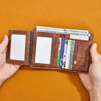 Cross-Border Wholesale Men's Wallet Short Multi-Functional Driver's License Card Holder All-In-One 2025 New High-End Wallet Wallet