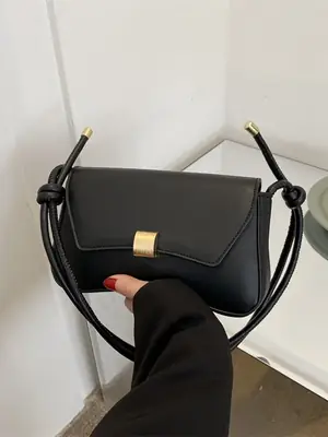 Black Personalized Shoulder Crossbody Bag for Women