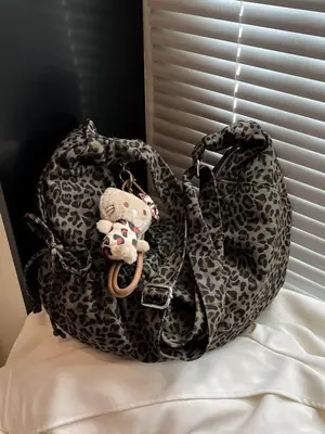 Retro Leopard Print Women's Tote Bag 2025 Spring New Commute