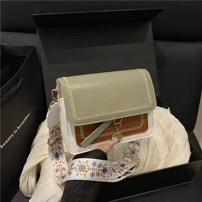 Stylish Crossbody Bag with Leather Trim for Women